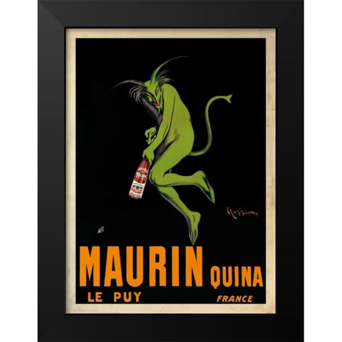Maurin Quina-1920 ca Black Modern Wood Framed Art Print by Cappiello, Leonetto