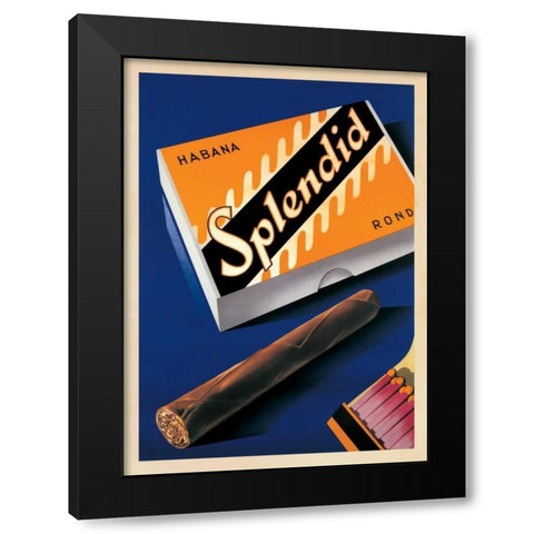 Splendid Habana-1930 Black Modern Wood Framed Art Print with Double Matting by Neukomm, Fred