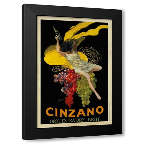 Cinzano-1920 Black Modern Wood Framed Art Print by Cappiello, Leonetto