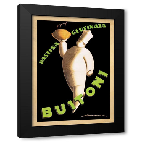 Buitoni-1928 Black Modern Wood Framed Art Print by Seneca, Federico