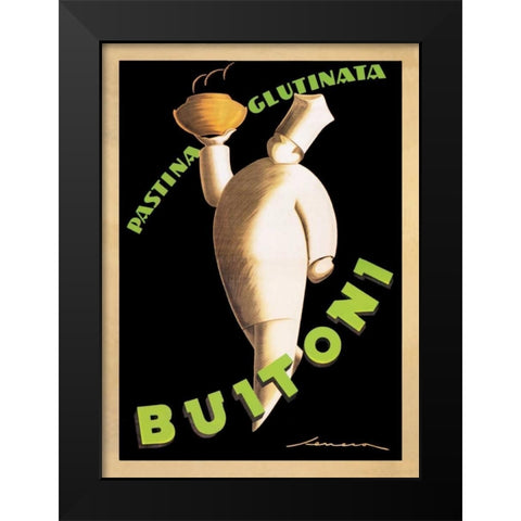 Buitoni-1928 Black Modern Wood Framed Art Print by Seneca, Federico