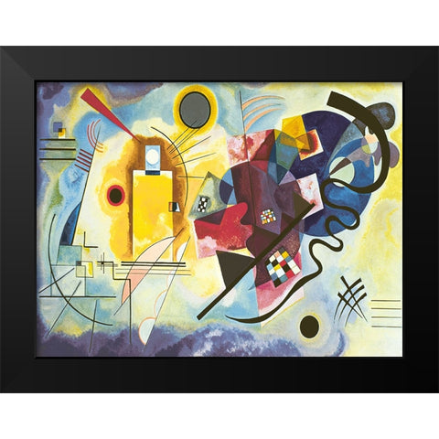 Gelb - rot - blau Black Modern Wood Framed Art Print by Kandinsky, Wassily