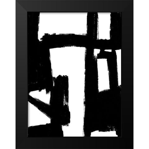 Structured I Black Modern Wood Framed Art Print by Wise, Alex