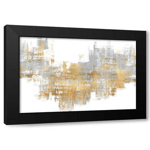 Dynamic Gold on Grey II Black Modern Wood Framed Art Print by Wise, Alex