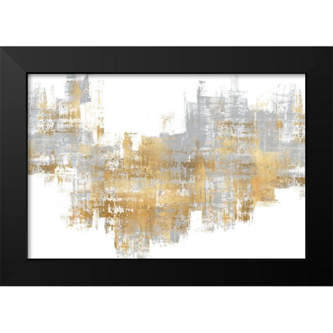 Dynamic Gold on Grey II Black Modern Wood Framed Art Print by Wise, Alex