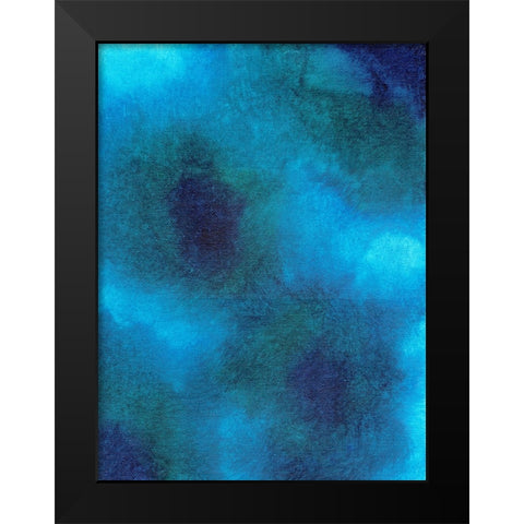 Blue Blend Exercise I Black Modern Wood Framed Art Print by Zaremba, Hillel