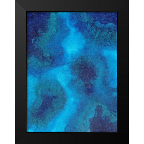 Blue Blend Exercise II Black Modern Wood Framed Art Print by Zaremba, Hillel
