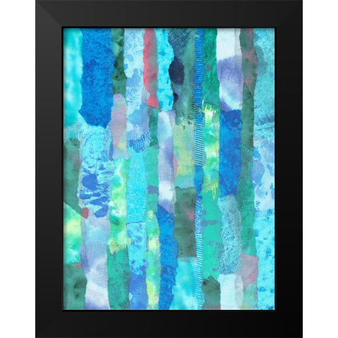 Mr Cs Crazy Quilt Black Modern Wood Framed Art Print by Zaremba, Hillel