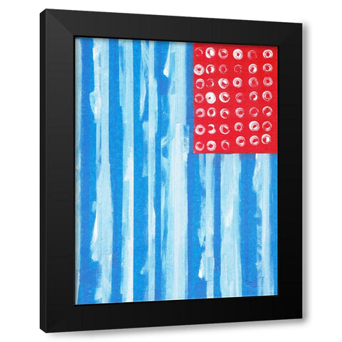Old Glory Black Modern Wood Framed Art Print with Double Matting by Zaremba, Hillel