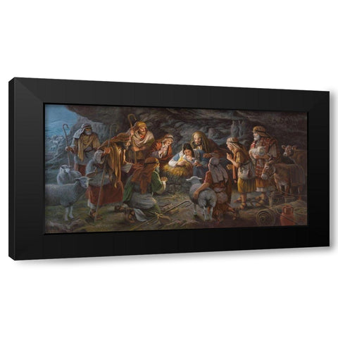 Immanuel  God With Us Black Modern Wood Framed Art Print with Double Matting by Seward, James