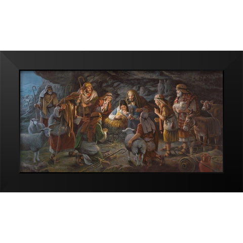 Immanuel  God With Us Black Modern Wood Framed Art Print by Seward, James