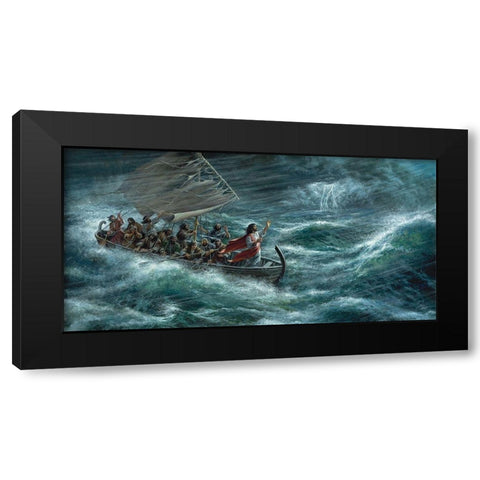 Peace Be Still Black Modern Wood Framed Art Print with Double Matting by Seward, James