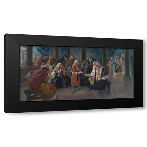 My Fathers Business Black Modern Wood Framed Art Print with Double Matting by Seward, James