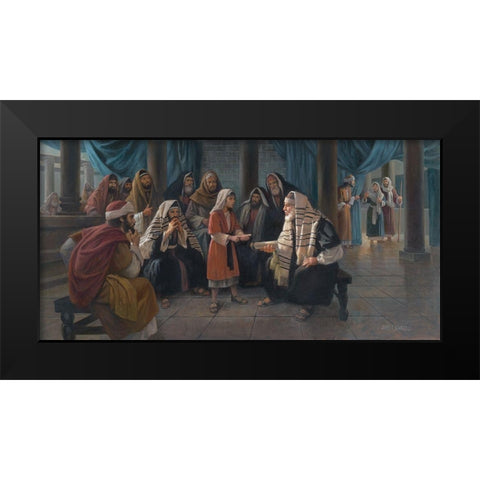 My Fathers Business Black Modern Wood Framed Art Print by Seward, James