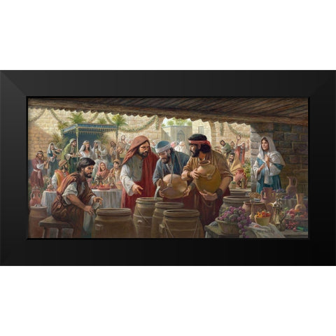 First Miracle Black Modern Wood Framed Art Print by Seward, James