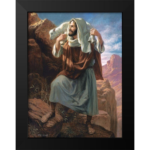 Lamb of God Black Modern Wood Framed Art Print by Seward, James