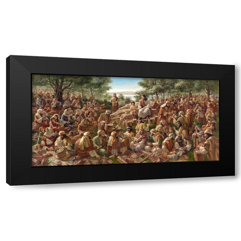 All Were Satisfied Black Modern Wood Framed Art Print with Double Matting by Seward, James