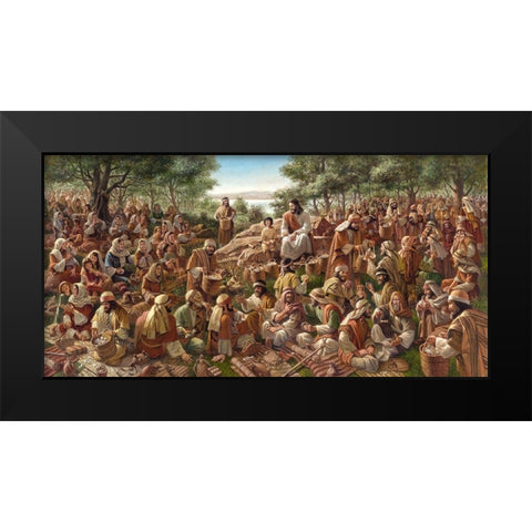 All Were Satisfied Black Modern Wood Framed Art Print by Seward, James