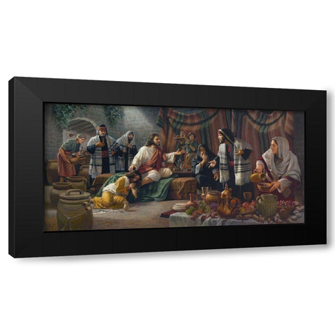 Who Will Love Him More Black Modern Wood Framed Art Print with Double Matting by Seward, James