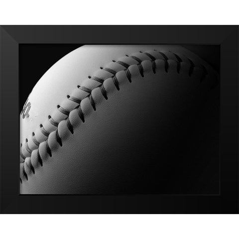 Softball Black Modern Wood Framed Art Print by Reynolds, Richard