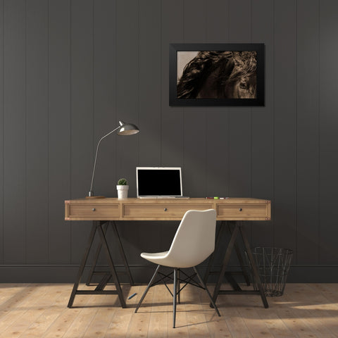Sheraz Black Modern Wood Framed Art Print by Dawson, Robert