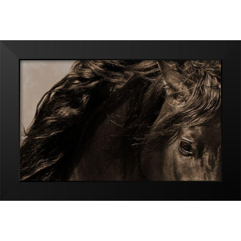Sheraz Black Modern Wood Framed Art Print by Dawson, Robert
