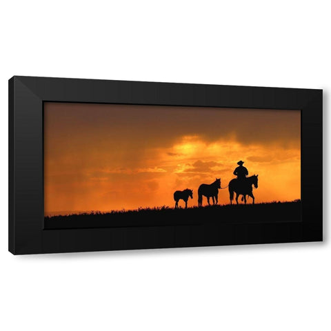 The Care Taker Black Modern Wood Framed Art Print with Double Matting by Dawson, Robert