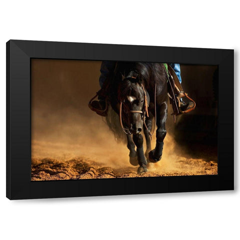 The Reiner Black Modern Wood Framed Art Print with Double Matting by Dawson, Robert