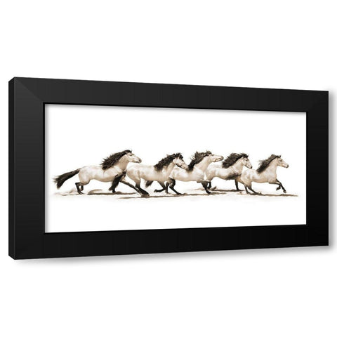 The Buckskins Black Modern Wood Framed Art Print by Dawson, Robert