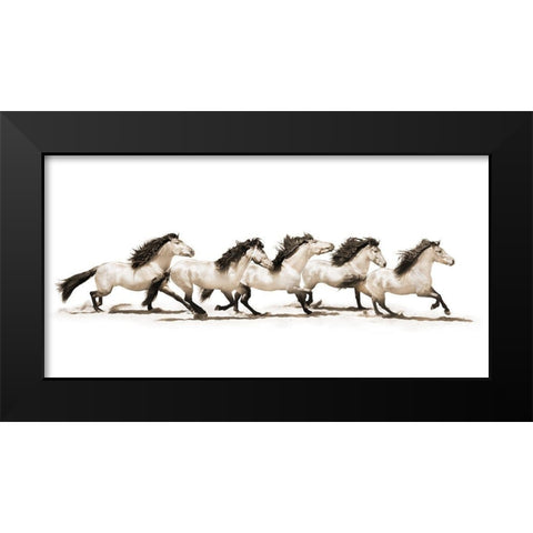 The Buckskins Black Modern Wood Framed Art Print by Dawson, Robert