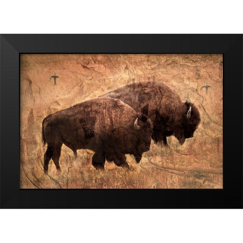 The Elders Black Modern Wood Framed Art Print by Dawson, Robert