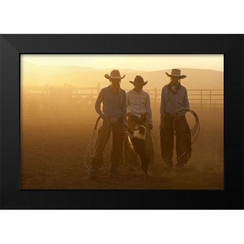 Give Me Some Lovin Black Modern Wood Framed Art Print by Dawson, Robert