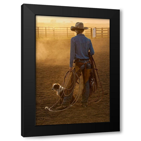 Waiting To Go For It Black Modern Wood Framed Art Print by Dawson, Robert