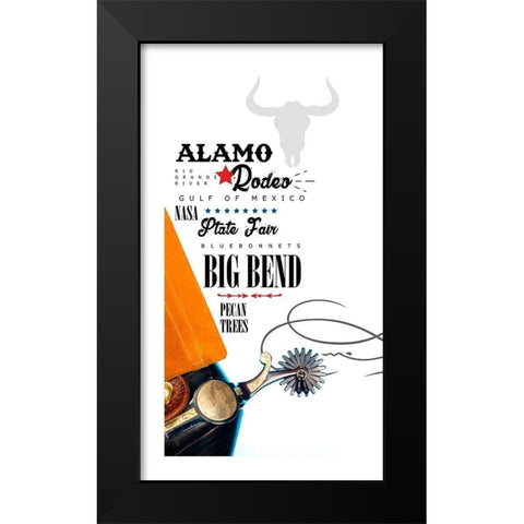 Texas Sign 1 Black Modern Wood Framed Art Print by Somerset