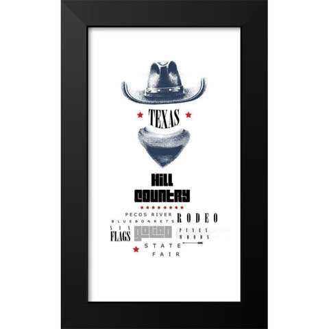 Texas Sign 3 Black Modern Wood Framed Art Print by Somerset