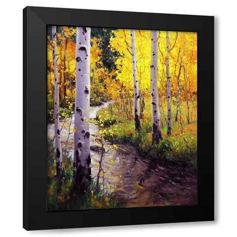 Twilight Glow Over Aspen Black Modern Wood Framed Art Print with Double Matting by Kim, Gary