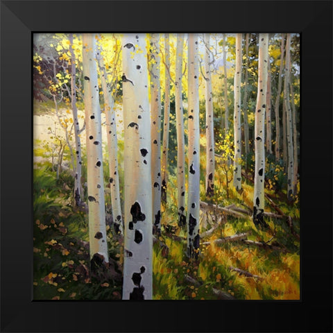 Early Aspen Black Modern Wood Framed Art Print by Kim, Gary