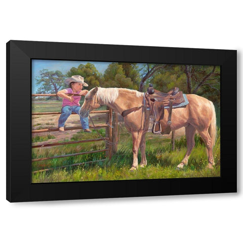 If Only I Could Black Modern Wood Framed Art Print with Double Matting by Dudley, June