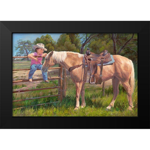 If Only I Could Black Modern Wood Framed Art Print by Dudley, June