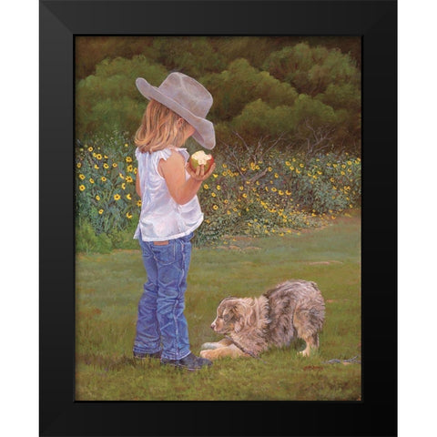 Double Trouble Black Modern Wood Framed Art Print by Dudley, June