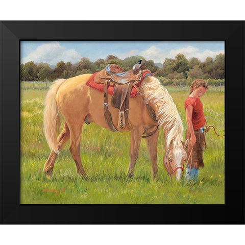 Two of A Kind Black Modern Wood Framed Art Print by Dudley, June