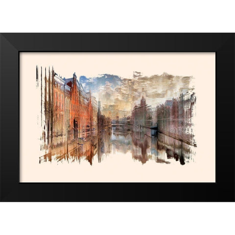 Amsterdam Reflections I  Black Modern Wood Framed Art Print by Bolokofsky, Ronald