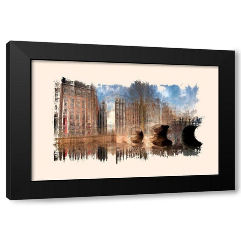 Amsterdam Reflections II Black Modern Wood Framed Art Print by Bolokofsky, Ronald