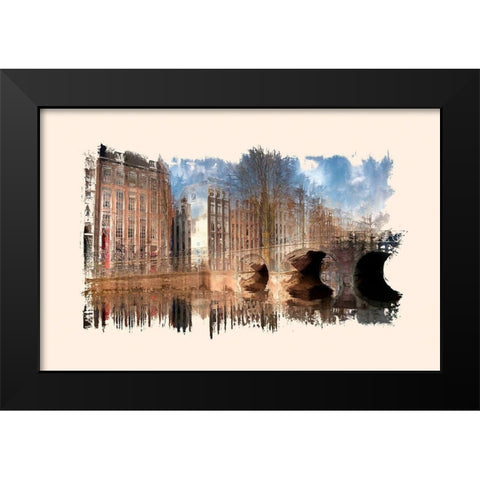 Amsterdam Reflections II Black Modern Wood Framed Art Print by Bolokofsky, Ronald