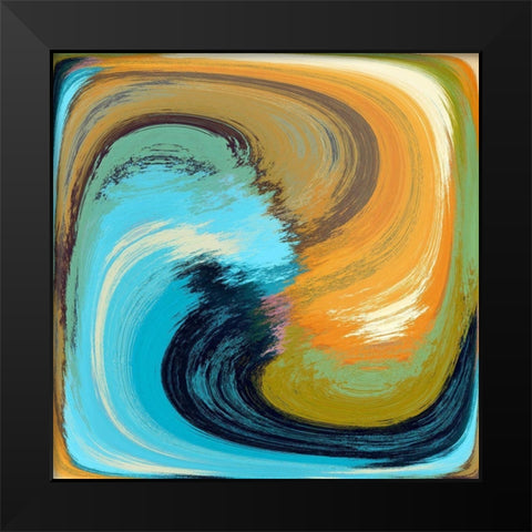 Zig Zag II Black Modern Wood Framed Art Print by Bolokofsky, Ronald