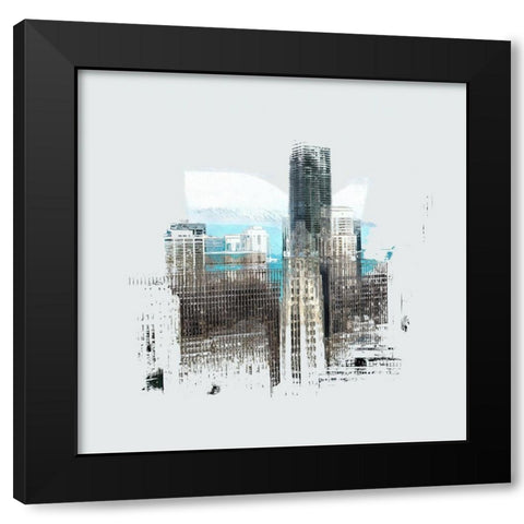 Chicago Skyline I  Black Modern Wood Framed Art Print by Bolokofsky, Ronald