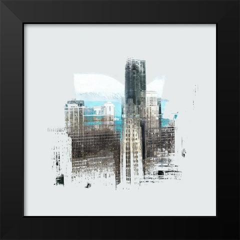 Chicago Skyline I  Black Modern Wood Framed Art Print by Bolokofsky, Ronald