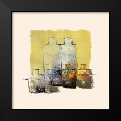 Five More Jugs Black Modern Wood Framed Art Print by Bolokofsky, Ronald