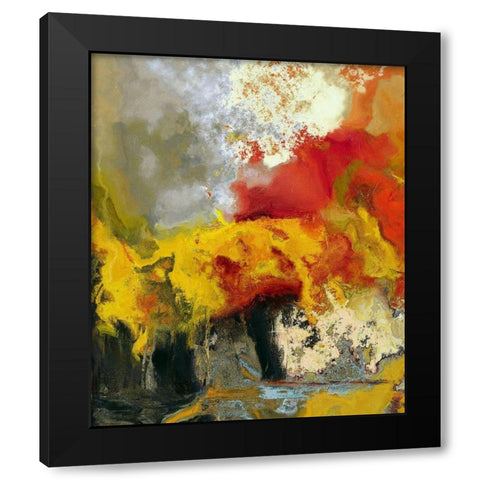 Lava Flow I Black Modern Wood Framed Art Print by Bolokofsky, Ronald