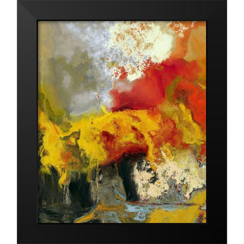 Lava Flow I Black Modern Wood Framed Art Print by Bolokofsky, Ronald